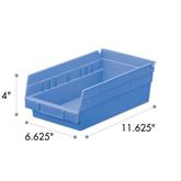 4"H Shelf Bin 6.625"W x 11.625"D