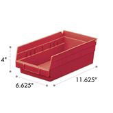 4"H Shelf Bin 6.625"W x 11.625"D