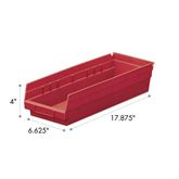 4"H Shelf Bin 6.625"W x 17.875"D