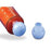 Self-Righting Oral Syringe Tip Caps Blue