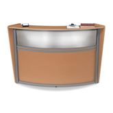 Plexi Reception Desk 1-Unit Curved - 72"W x 32"D x 45.5"H