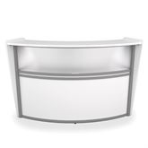 Plexi Reception Desk 1-Unit Curved - 72"W x 32"D x 45.5"H