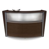 Plexi Reception Desk 1-Unit Curved - 72"W x 32"D x 45.5"H