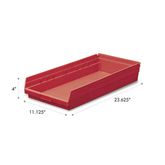 4"H Shelf Bin 11.125"W x 23.625"D