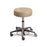 Hands Free Height Adjustable Stool 23"Dia Base Without Back - Stitched Upholstery - 16"W x 16"D x 19"-24"H