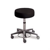 Hands Free Height Adjustable Stool 23"Dia Base Without Back - Stitched Upholstery - 16"W x 16"D x 19"-24"H