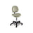 Hands Free Height Adjustable Stool 23"Dia Base With Back - Stitched Upholstery - 18.5"W x 18.5"D x 19"-24"H