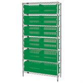 12"D Shelf and Bin Unit 36"W x 74"H Includes 24 Bins - 10.875L x 16.5"W x 5"H