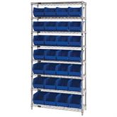 12"D Shelf and Bin Unit 36"W x 74"H Includes 28 Bins - 10.75L x 8.25"W x 7"H