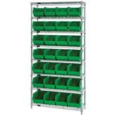 12"D Shelf and Bin Unit 36"W x 74"H Includes 28 Bins - 10.75L x 8.25"W x 7"H