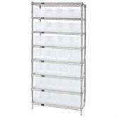 14"D Shelf and Bin Unit 36"W x 74"H Includes 28 Bins - 14.75"L x 8.25"W x 7"H