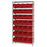 14"D Shelf and Bin Unit 36"W x 74"H Includes 28 Bins - 14.75"L x 8.25"W x 7"H