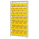 14"D Shelf and Bin Unit 36"W x 74"H Includes 28 Bins - 14.75"L x 8.25"W x 7"H