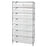 14"D Shelf and Bin Unit 36"W x 74"H Includes 14 Bins - 14.75"L x 16.5"W x 7"H