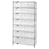 18"D Shelf and Bin Unit 36"W x 74"H Includes 21 Bins - 16"L x 11"W x 8"H