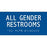 Restroom Sign with Braille All Gender - 3" x 6