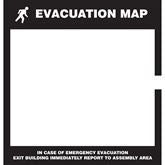 Evacuation Map Holder Holds 8.5" x 11" Insert - Glow