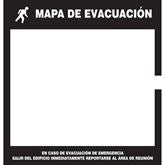 Evacuation Map Holder Holds 8.5" x 11" Insert - Spanish - Glow