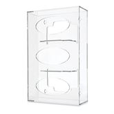 Side-Loading Acrylic Glove Dispenser Triple - 10.125"W x 4.125"D x 16"H