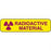 Pre-Cut Labels Radioactive Material - 1.25"W x 0.3125"H each