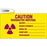 Label Tape Caution Radioactive Material with Area for Handwritten Data - 2"W x 500"L