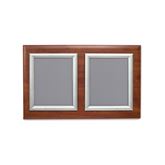 Silver Frame Double Frame Messaging Board - 23.625"W x 16"H