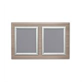 Silver Frame Double Frame Messaging Board - 23.625"W x 16"H