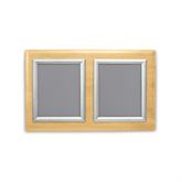 Silver Frame Double Frame Messaging Board - 23.625"W x 16"H