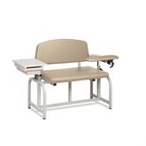 Lab X Bariatric Extra Wide Bariatric Chair - Standard Vinyl With Side Cabinet - 53"W x 29"D x 36"H