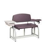 Lab X Bariatric Extra Wide Bariatric Chair - Standard Vinyl With Side Cabinet - 53"W x 29"D x 36"H