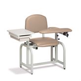 Power Draw Chair with Padded Armrests - CAL 133 Fire Code Vinyl With Side Drawer - 40"W x 27"D x 36"H