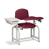 Power Draw Chair with Padded Armrests - CAL 133 Fire Code Vinyl With Side Drawer - 40"W x 27"D x 36"H