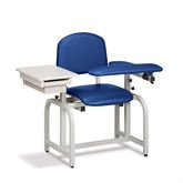 Power Draw Chair with Padded Armrests - CAL 133 Fire Code Vinyl With Side Drawer - 40"W x 27"D x 36"H