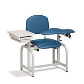 Power Draw Chair with Padded Armrests - CAL 133 Fire Code Vinyl With Side Drawer - 40"W x 27"D x 36"H