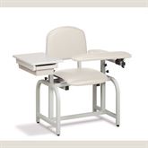 Power Draw Chair with Padded Armrests - CAL 133 Fire Code Vinyl With Side Drawer - 40"W x 27"D x 36"H