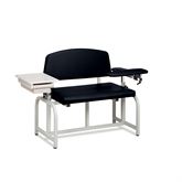 Lab X Bariatric Extra Wide Bariatric Chair - CAL 133 Fire Code Vinyl With Side Cabinet - 53"W x 29"D x 36"H