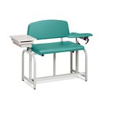 Lab X Bariatric Tall Extra Wide Bariatric Chair - CAL 133 Fire Code Vinyl With Side Cabinet - 53"W x 29"D x 43"H