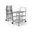 Collapsible Wire Utility Cart 33.75"W x 19.5"D x 39.5"H Three-Shelf 9.875" Between Shelves