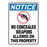 No Concealed Weapons Notice Sign 7"W x 10"H - Aluminum