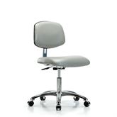 Desk Height Cleanroom Chair 24"W x 18"D x 40"H - Chrome Base With Casters