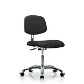 Desk Height Cleanroom Chair 24"W x 18"D x 40"H - Chrome Base With Casters