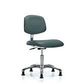 Desk Height Cleanroom Chair 24"W x 18"D x 40"H - Chrome Base With Glides