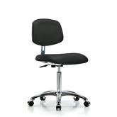 Mid Height Cleanroom Chair 24"W x 18"D x 45.5"H - Chrome Base With Casters