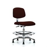 Bench Height Cleanroom Chair 24"W x 18"D x 51.5"H - Chrome Base With Glides