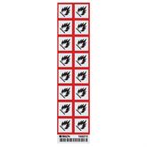 GHS Flammable Labels 1" - Vinyl