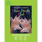 8.5"W x 11"H Bubble Hands - Clean Hands Club