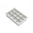 Trays and Baskets for Multi Drawer Procedure and Supply Carts 4" Tray with 3 Short and 2 Long Dividers - Gray