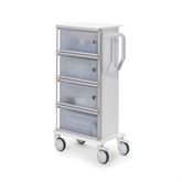 Pharmacy Cart 24.5"W x 15"D x 48"H 4 Cabinet Doors - Combi Cam Locks