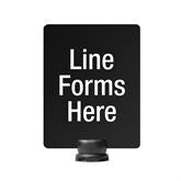 Signage for Lightweight Stanchion 8.5"W x 11"H Line Forms Here