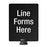 Signage for Lightweight Stanchion 11"W x 14"H Line Forms Here